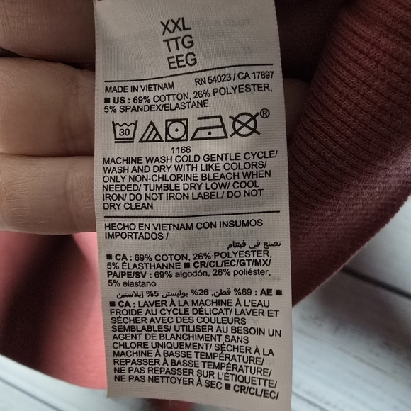 Old Navy Active Mauve Half Zip Pullover Sweatshirt Size XXL - Picture 5 of 6